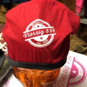 Beanie Unisex Rot „Vierzig699 Stempel“